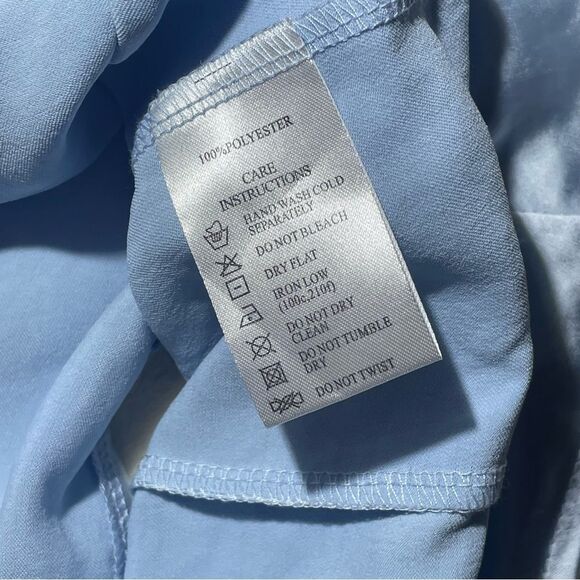 NWT Motel Rocks Light Blue Corset Pleated Satin Camisole Powder Blue Cosey Top - Picture 7 of 7